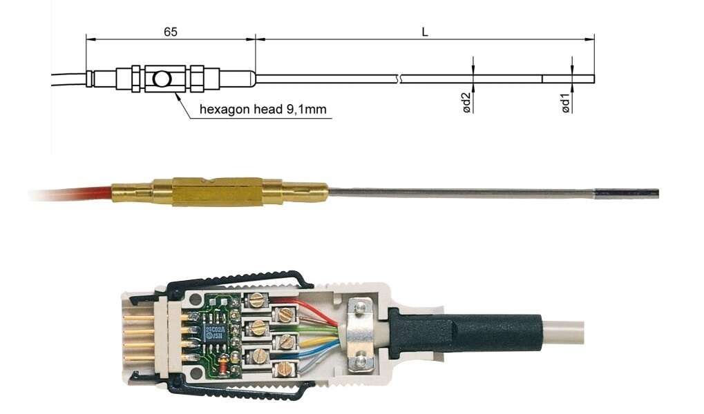 Ahlborn FTA05L0XX termoelement innstikksføler