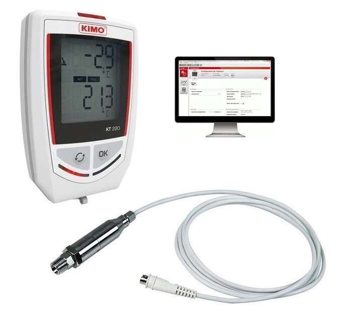 Kistock KT-220-O datalogger med KSPE vanntrykkføler