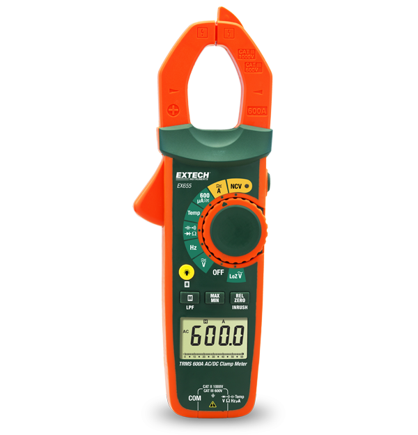 Extech Amperemeter EX655, SANN RMS, 600A AC/DC