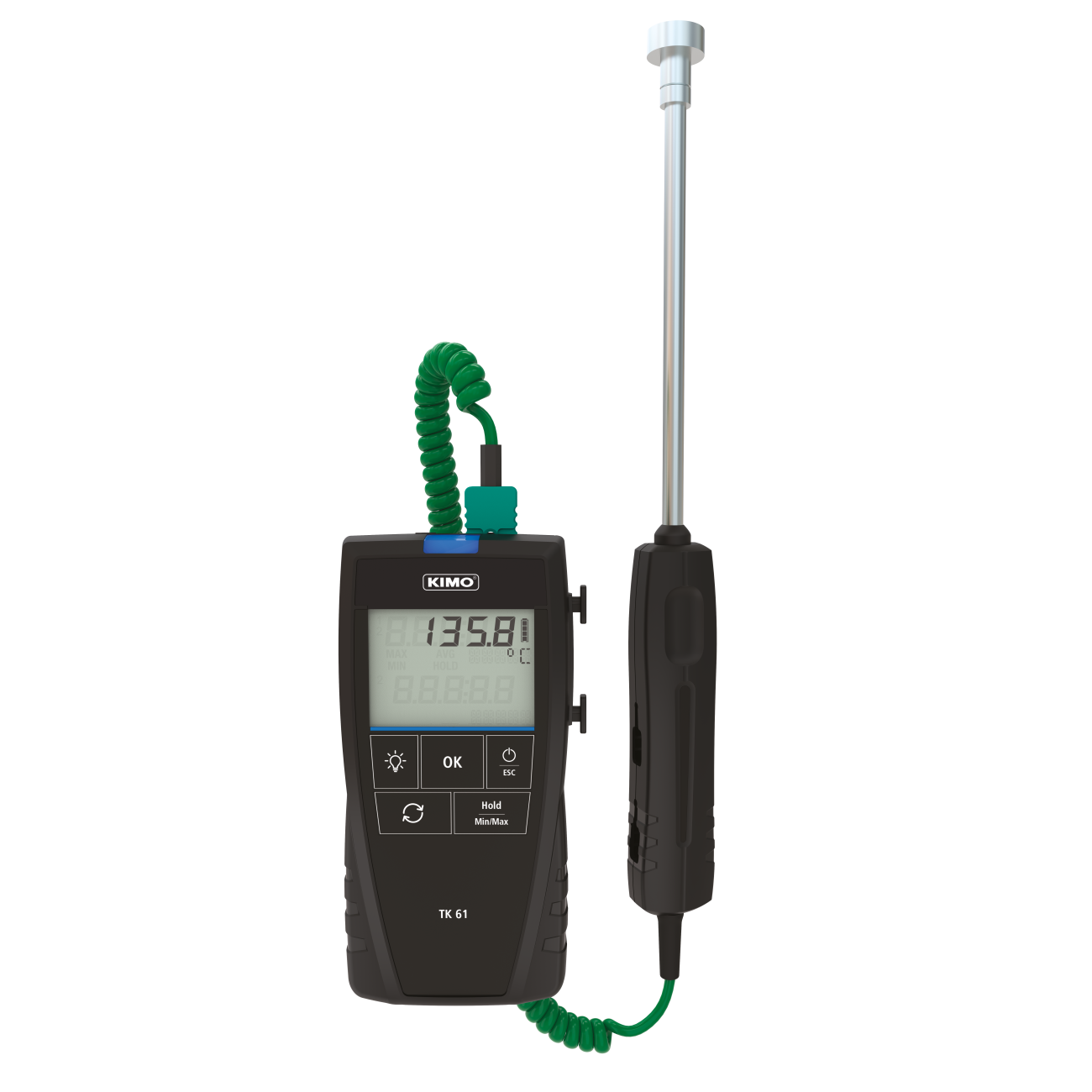 Kimo TK 61 digitalt termometer for termoelementer, 1 kanal