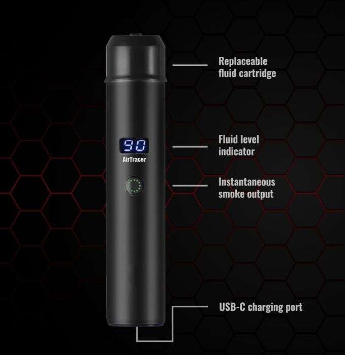 Air Tracer Smoke Generator (liten røykmaskin med ampuller)